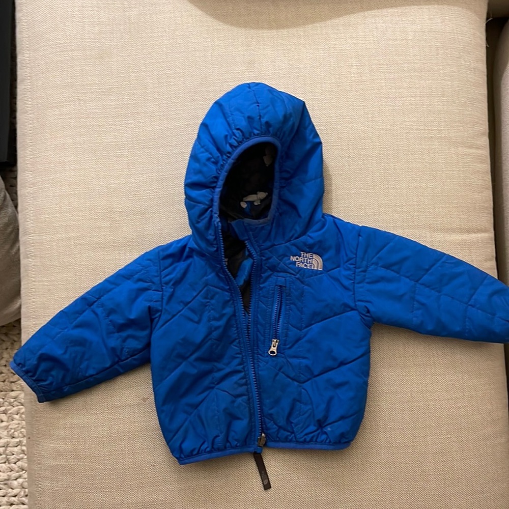 North Face toddler reversible puffy jacket.